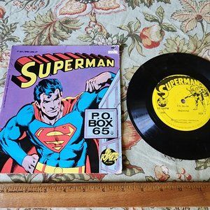 Vintage Superman Record P.O. Box 65 Little LP Power Records 33 RPM 1975